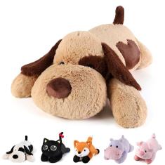 Bicho de pelúcia pesado Meowtastic Brown Dog 22 cm 2 kg