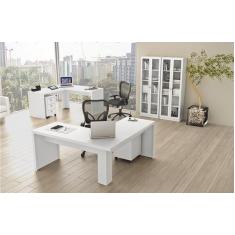 Conjunto para Home Office 06 Peças Branco - Tecno Mobili