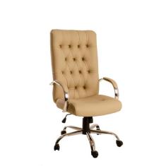 Cadeira Giratória Escritório VIENA Presidente Caramelo Relax c/ Rodizi