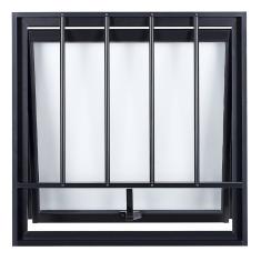 Janela Maxim-ar 1 Secção Central Topsul Vidro Mini Boreal Com Grade 50x50cm Esquadrisul
