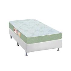 Cama Box Solteiro: Colchão Espuma Castor D33 Sleep Max + Base CRC Cour