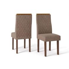 Cadeira DJ Móveis Cássia/Maia/Eva 2 Un Rústico Malbec/Bronze