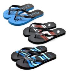 Kit 3 Pares Chinelo Polo Culture Antiderrapante Dia a Dia-Masculino