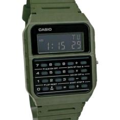 Relógio Casio Digital Calculadora 2 em 1 Verde Musgo CA-53WF-3BDF