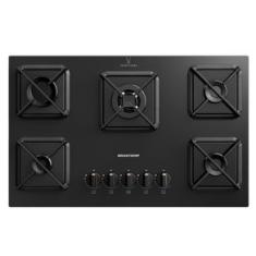 Cooktop Brastemp 5 Bocas a Gás, Grades de Ferro Fundido e Chamas Especiais - BDS75AE Bivolt