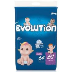 Fralda Descartável Evolution Econômico Hiper EG Com 64 Unidades
