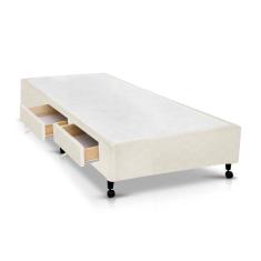 Cama Box Base c/Gavetas Solteiro Poli Tecido Clean (78x27-c/2 Gavs) - Castor