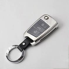 Porta-chaves do carro Capa de liga de zinco inteligente, apto para Volkswagen Golf 7 gti mk7 r Touran Skoda Octavia 3, Porta-chaves do carro ABS Smart porta-chaves do carro