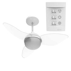 VENTILADOR TETO ALISEU SMART CRISTAL COM CONTROLE PAREDE 127V