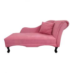 Recamier Divã Sofá Olivia Psicologia Consultório Suede Rosa Barbie - LM DECOR