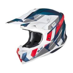 Capacete Hjc Off I50 Vanish Branco Azul E Vermelho 60 [f016]