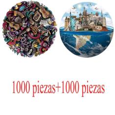 Puzzle 2000 peças - Graffiti - Quebra-cabeça redondo e colorido(20