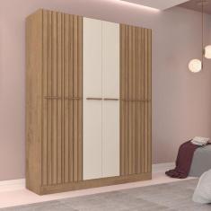 Guarda Roupa Solteiro 6 Portas 2 Gavetas 3D Real Atualle