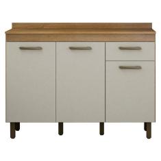 Balcão de Cozinha São Luís Cinamomo Off White - Valdemóveis