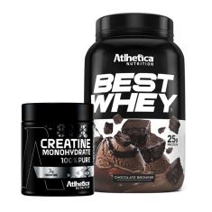 Best Whey (900g) Atlhetica Nutrition - Chocolate Brownie +  Creatina 100% Pure - Pro Series (300g) Atlhetica Nutrition
