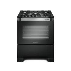 Fogão a Gás de Piso Decorato Vetro G3 5 Bocas Mesa de Vidro Mueller - Preto