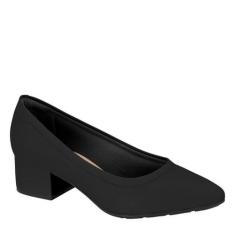Sapato Feminino Modare Salto Baixo Grosso Conforto 7340.123, Preto nap