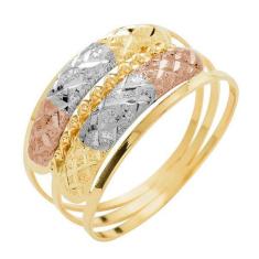 Anel de Ouro 18k Tre Anelli - Meu Anel, 28