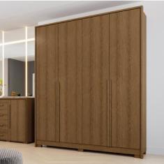 Guarda Roupa Solteiro 4 Portas New Guarapari - Móveis Rimo, Jequitibá