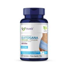 Quitosana Spirulina Psyllium Berinjela 600mg 120 Cáps Muwiz, 1