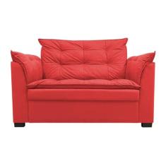 Sofá Dandara 2 Lugares Suede Compacto Estofado Confortável Suede Diver