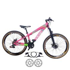 Bicicleta Vikingx Tuff 25 Quadro Aluminio 24V Freio Hidraulico Diantei