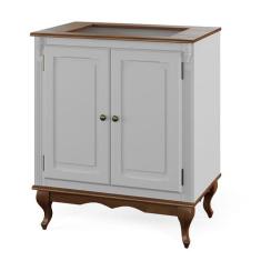 Balcão para Cooktop de Madeira Hannover 97 cm com 2 Portas e 1 Pratele