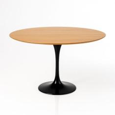 Mesa de Jantar Tulipa Saarinen Redonda 100 cm Tampo Freijó - Linn Desi