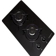 Fogão Cooktop Elétrico 2 Bocas Mesa Em Vidro - Preto - Fogatti Esmaltado