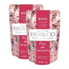 Kit 2 Sabonete Líquido Fiorucci Flor de Cerejeira Refil 440ml