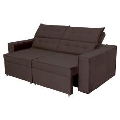 Sofá Austrália 2,50m 4 Lugares Retrátil E Reclinável D35 - Marrom