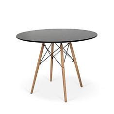 Mesa Redonda Eames Eiffel Wood 120cm - Preta