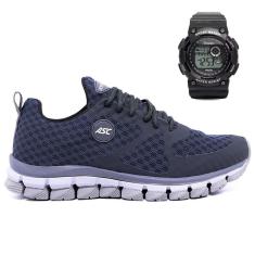 Tênis Masculino Para Academia Sola Reta Com Relógio Digital-Feminino