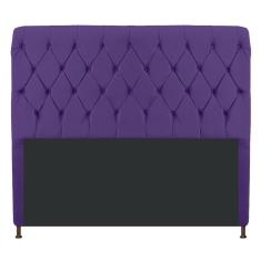 Cabeceira Estofada Cristal 140cm Casal Roxo