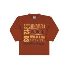 Camiseta Molekada Infantil Longa Beyond The Forest Marrom
