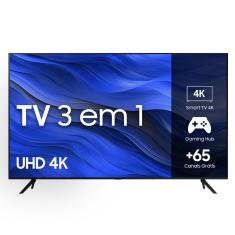 Samsung Smart TV 55&quot; UHD 4K 55CU7700 2023, Processador Crystal 4K, Gaming Hub, Visual Livre de Cabos