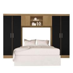 Guarda Roupa Casal Modulado Rubia Boreal/preto - Móveis Arapongas Boreal/preto Fosco