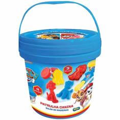 Balde com 4 Potes de Massinha e Acessorios Patrulha Canina SUNNY