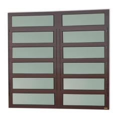 Janela de Alumínio Basculante 2 Seções 120x120cm Vidro Mini Boreal Eli