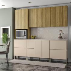 Armário de Cozinha Completa 11 Portas 4 Gavetas com Balcão Art