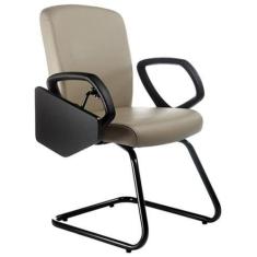 Cadeira Diretor Universitária com Base em S Linha Alpha Bege - Design 