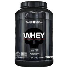 Whey protein 900 g - black skull (morango), MORANGO, 900 G
