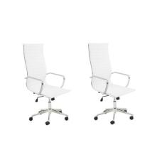 Kit 2 Cadeiras de Escritório Presidente Esteirinha em material sintéti