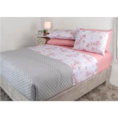 Jogo De Cama Duplo Queen 4 Pçs Lisboa Sonhare Bronze Sultan