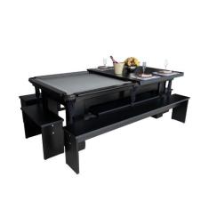 Mesa de Sinuca e Jantar com 4 Bancos - 2,20x1,20  - Nelson Bilhares, G