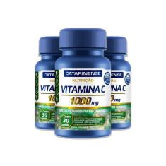 Kit 3 Vitamina C 1000mg Catarinense Pharma 30 Cápsulas