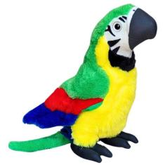 Ave De Pelúcia Arara Cacatua Realista 30cm Pássaro Decoração - Nikity 