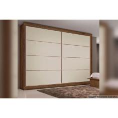 Guarda Roupa Casal Sevilha Peroba 2 Portas de Abrir 6 Gavetas MDF Blush Móveis Europa