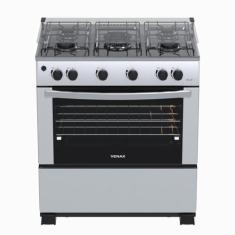 Fogao 5 Bocas Venax Gaudi GIIi Inox Gas Glp, Bivolt