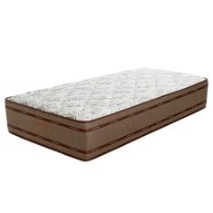 Colchão Solteiro King Prata Mola Ensacada (30x96x203) Bege e Marrom